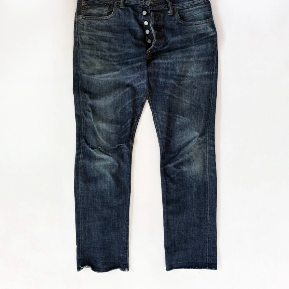 RRL Double RL Ralph Lauren slim narrow Shuttle Woven Selvedge denim jeans 33x32